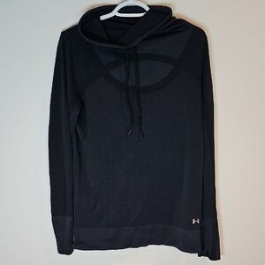 Under Armour Large Black Threaborne Heatgear Athletic Pullover Jacket